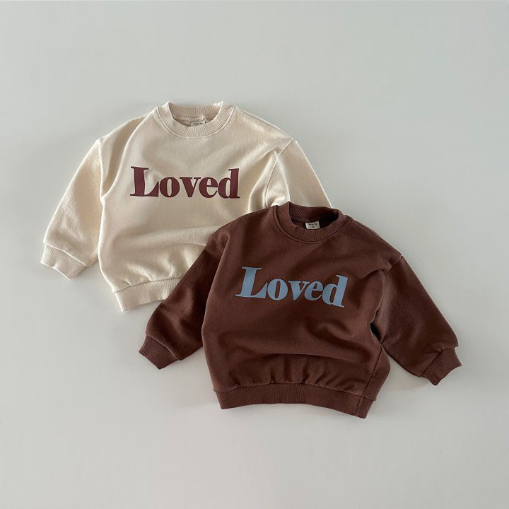 Children Comfortable Letter Crew Neck Top