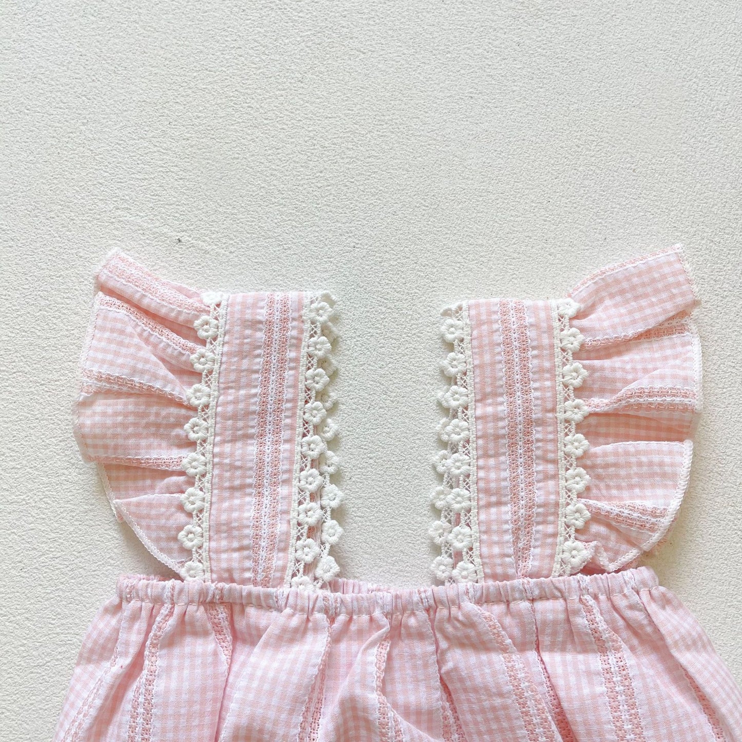 TINA Gingham Romper Set