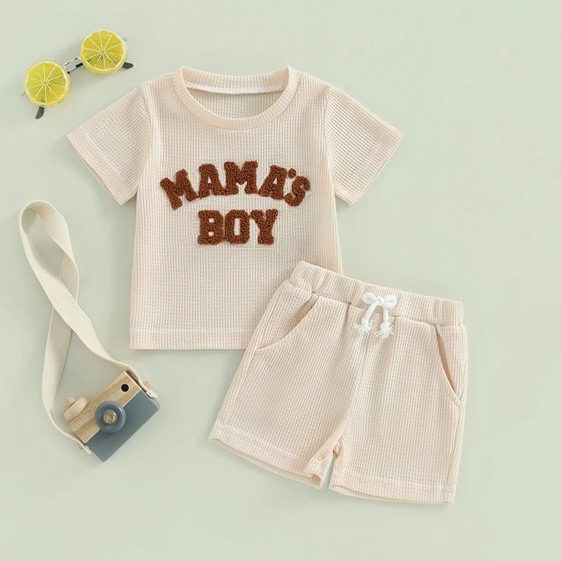 Waffle Knit Letter Embroidery Set