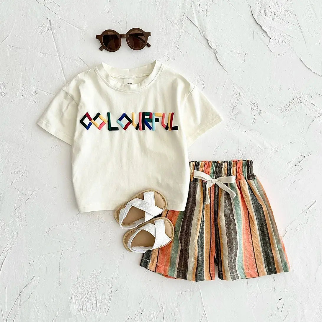 Colorful Stripes Infant Summer Set