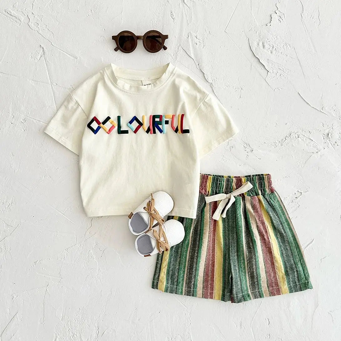 Colorful Stripes Infant Summer Set