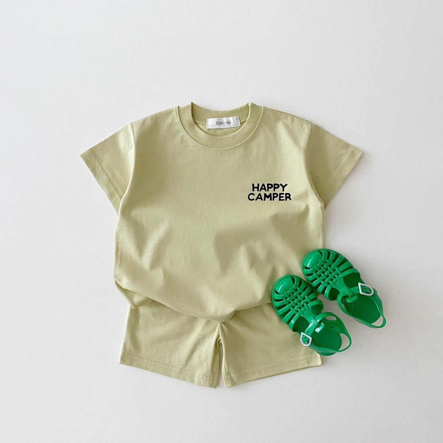 HAPPY CAMPER Tees & Shorts Set