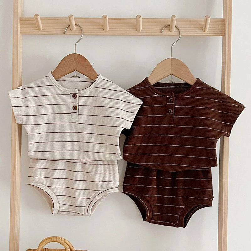 Striped Tee & Bloomer Summer Set