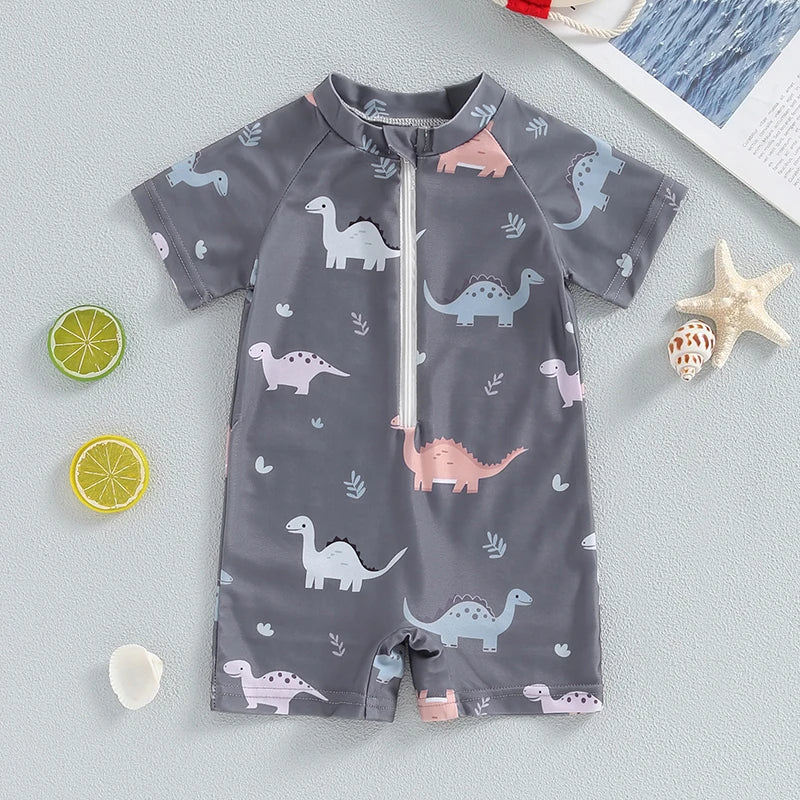 Dinosaur Short Sleeve Swimsuit