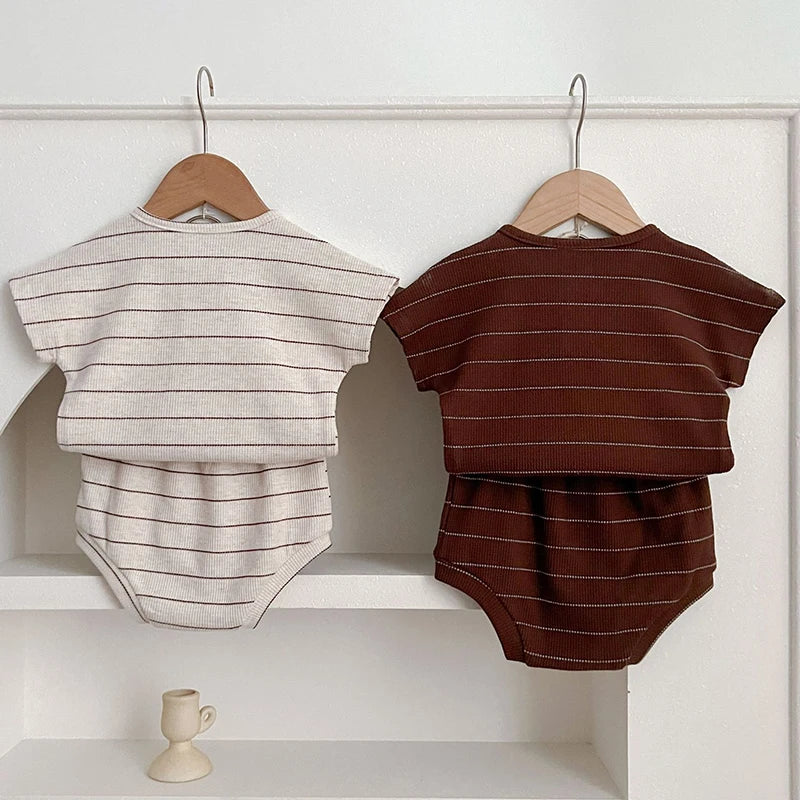 Striped Tee & Bloomer Summer Set