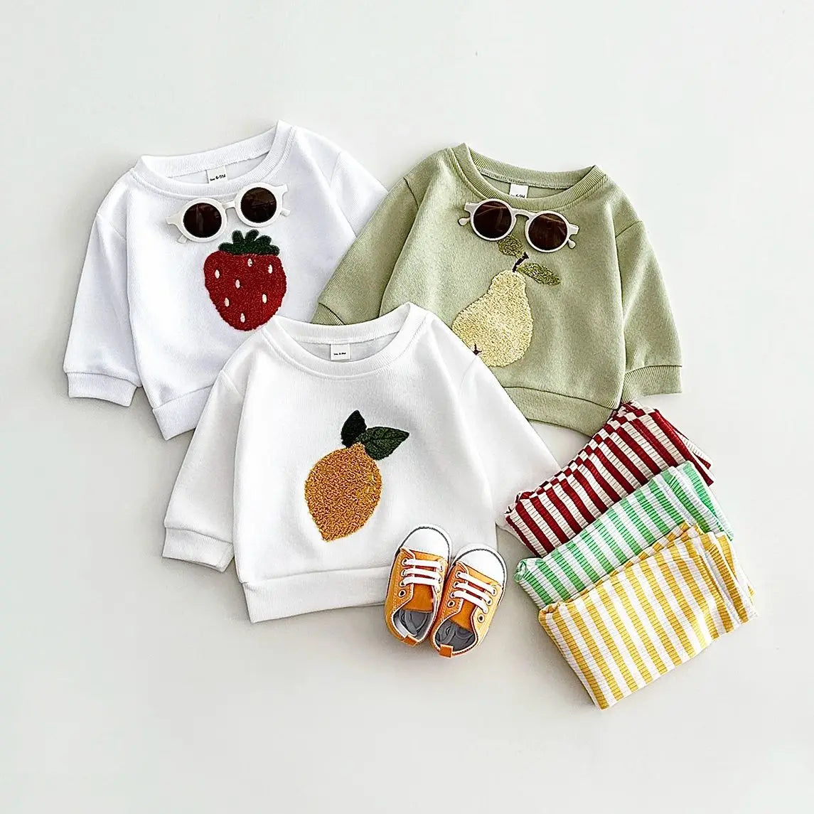 Embroidered Fruit Two-piece Set