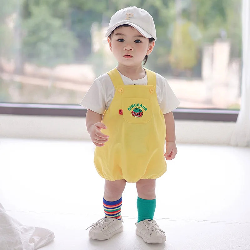 Dinosaur Overall Set & Hat