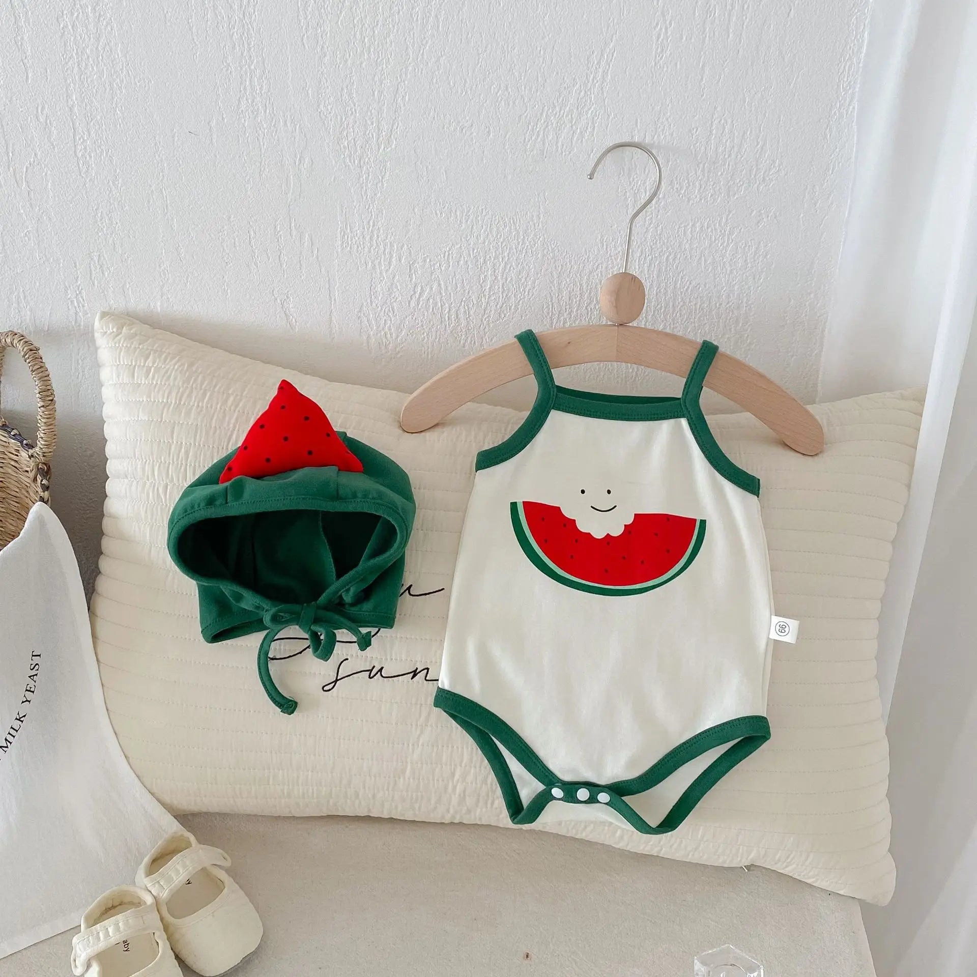 Cute Watermelon Bodysuit + Hat