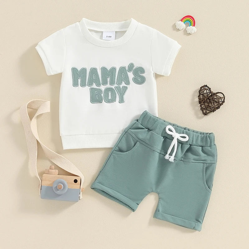 Mama's Boy Tees & Shorts Set