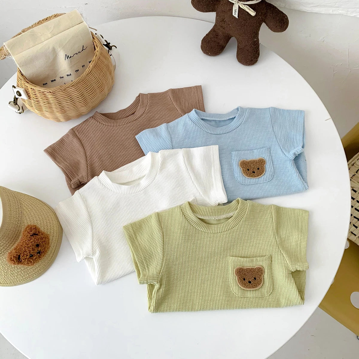 Baby Embroidery Bear Jumpsuit