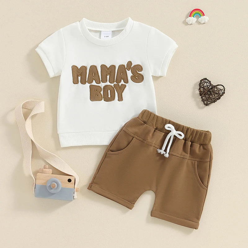 Mama's Boy Tees & Shorts Set