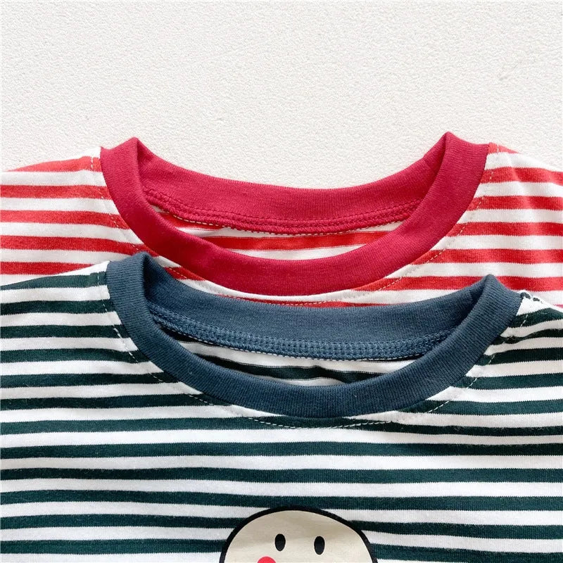 Smile Stripe T-shirt & Shorts Set