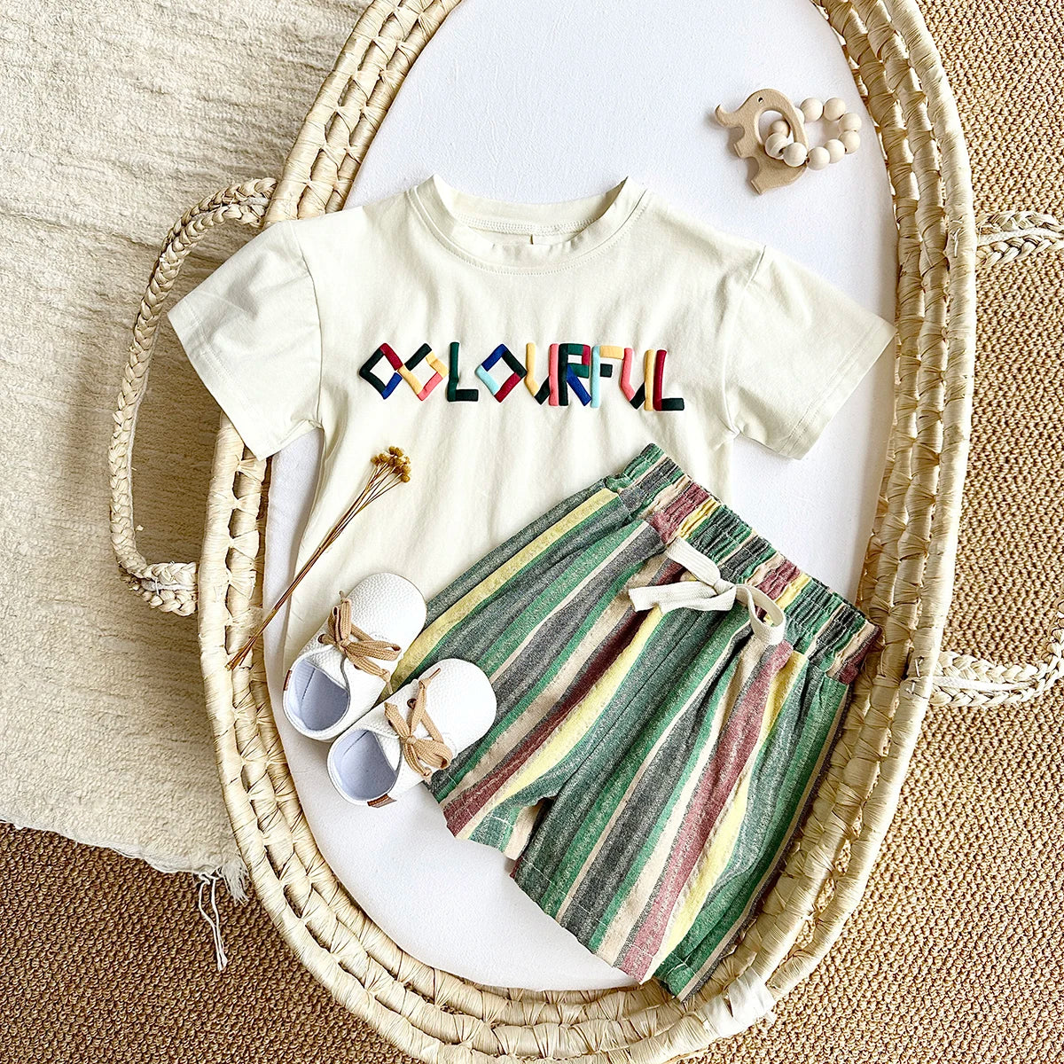 Colorful Stripes Infant Summer Set