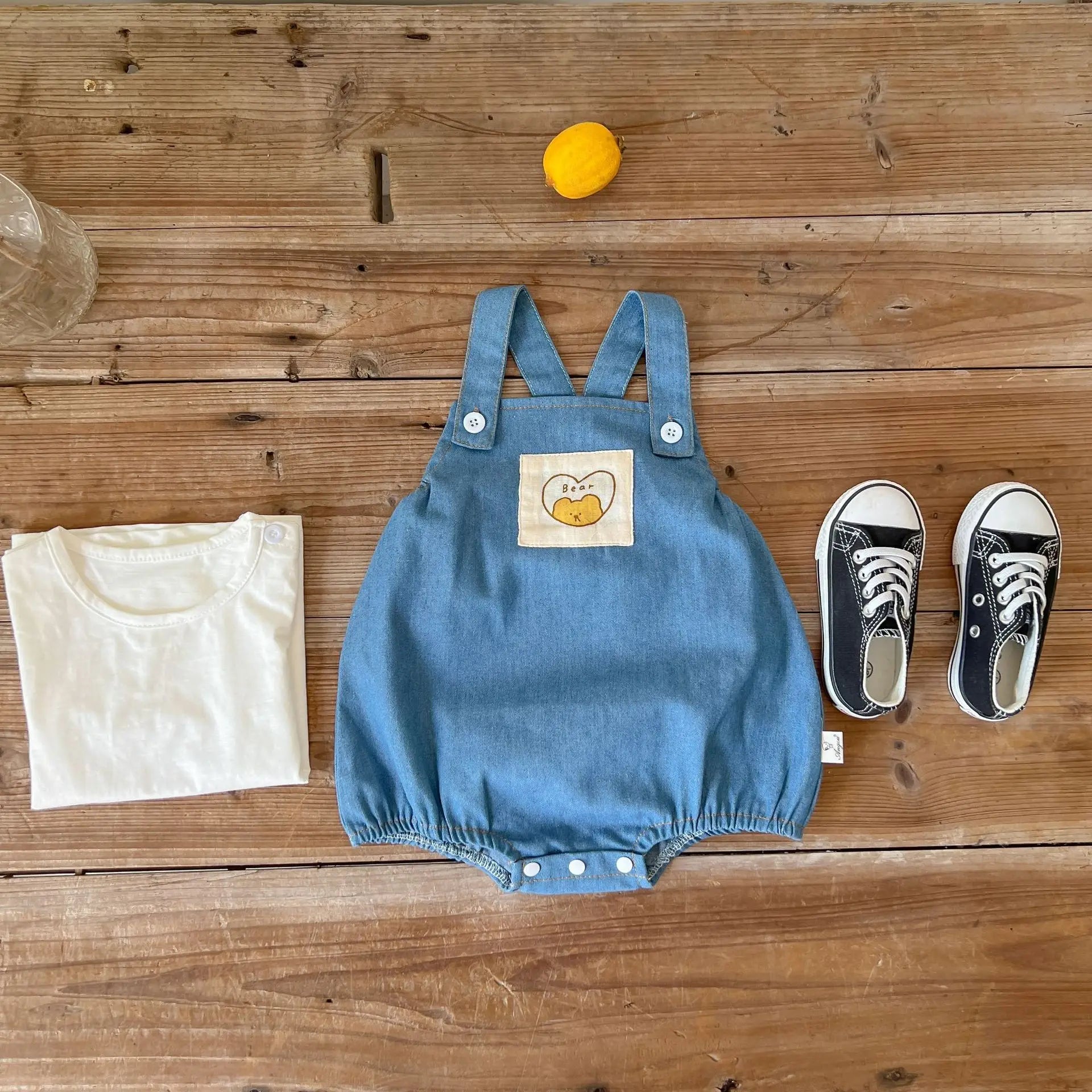 Denim Strap Overalls