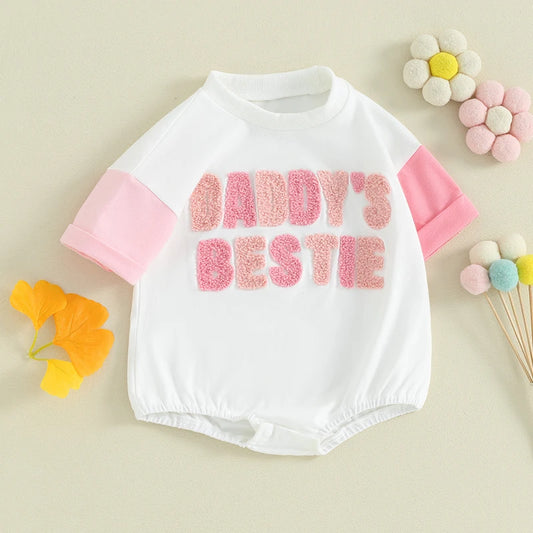 DADDY'S BESTIE Embroidered Bodysuit