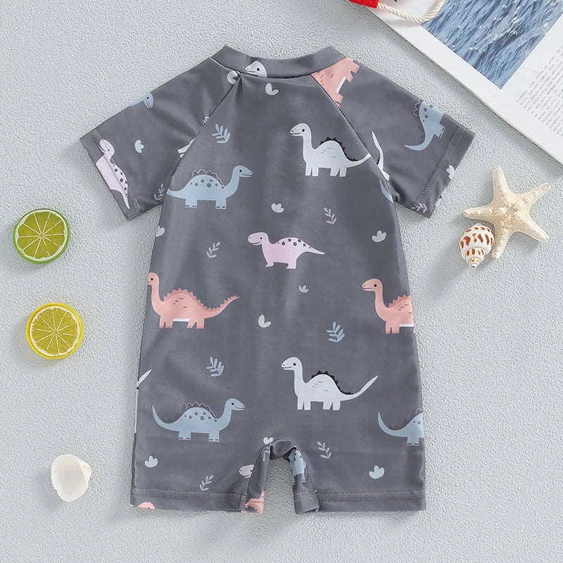 Dinosaur Short Sleeve Swimsuit