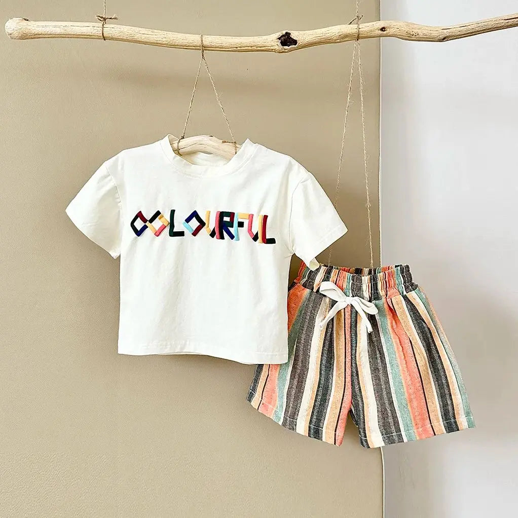 Colorful Stripes Infant Summer Set