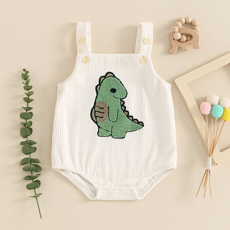 Dinosaur Embroidered Summer Jumpsuits