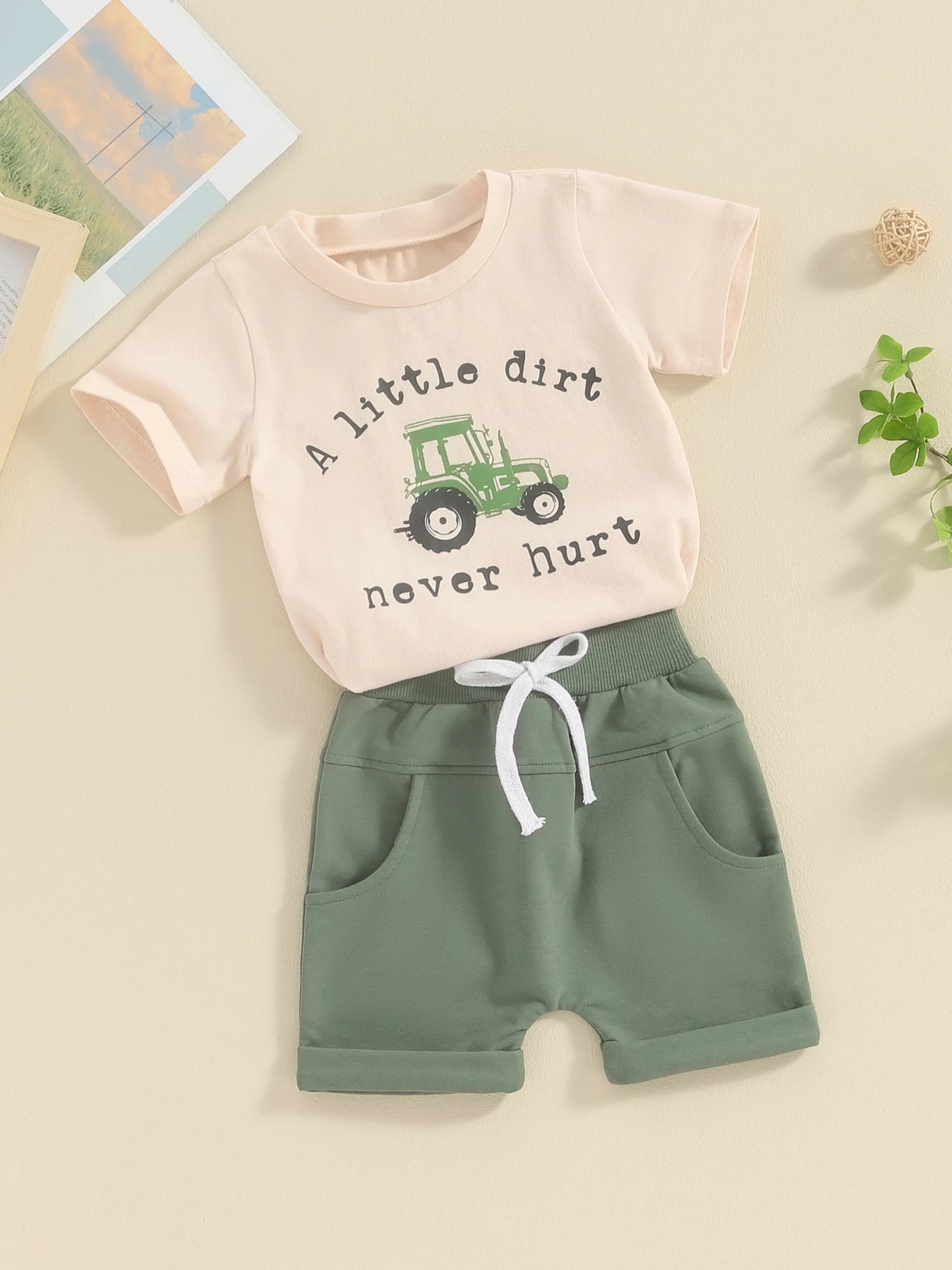 Toddler Tractor Trails T-Shirt & Shorts Set