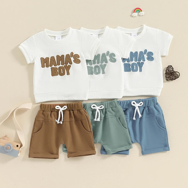 Mama's Boy Tees & Shorts Set