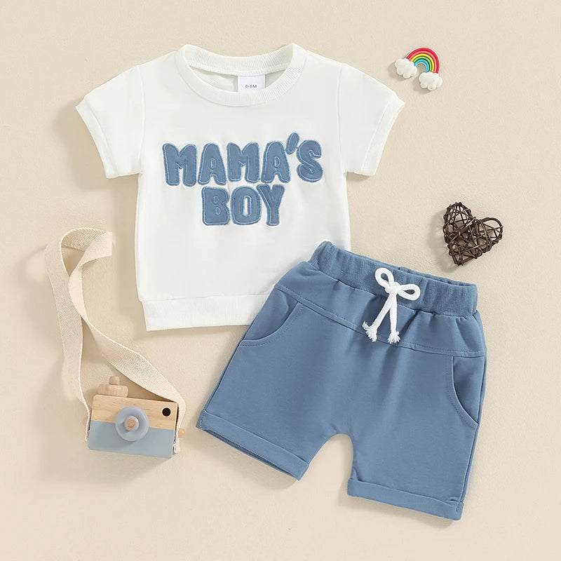 Mama's Boy Tees & Shorts Set