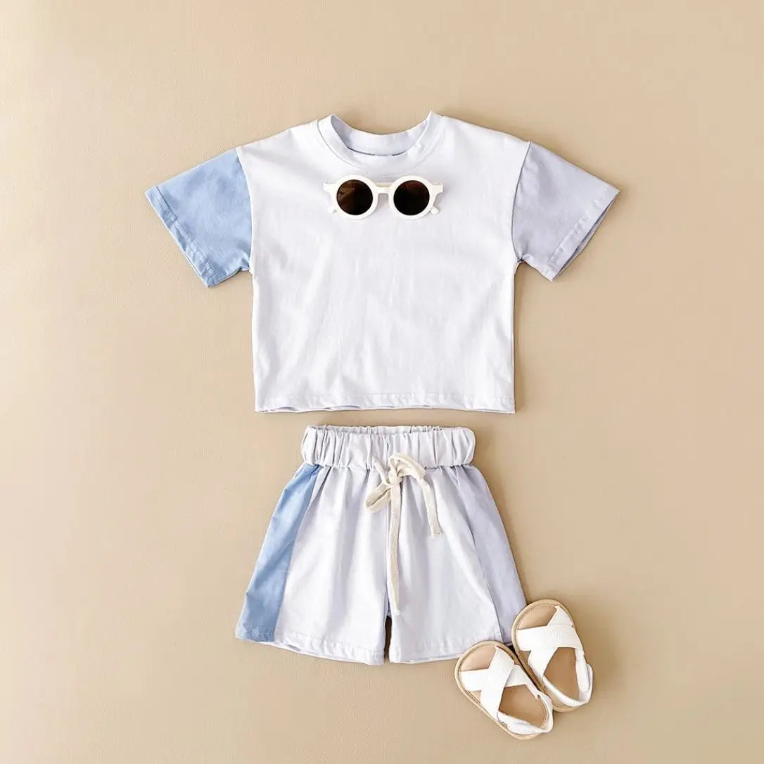 Elastic Waist T-Shirt & Shorts Set