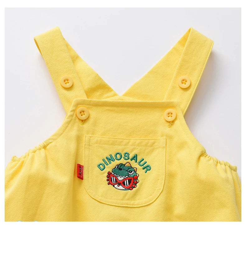 Dinosaur Overall Set & Hat