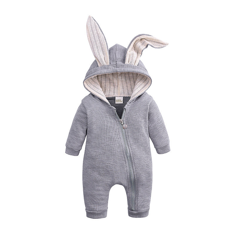 Rabbit Ear Zipper Jumpsuit