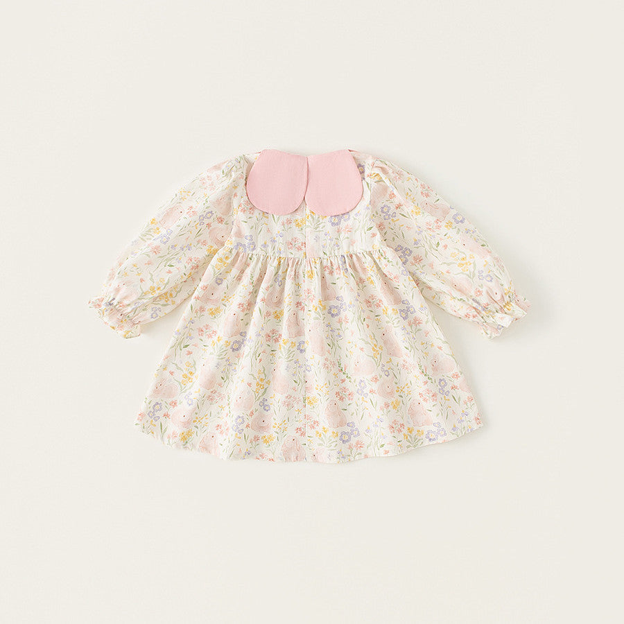 Bunny Bloom Ruffle Dress – Spring Blush 🐰🌷