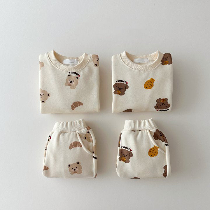 Cartoon Bear Suit Spring And Autumn Children's Two-piece Suit