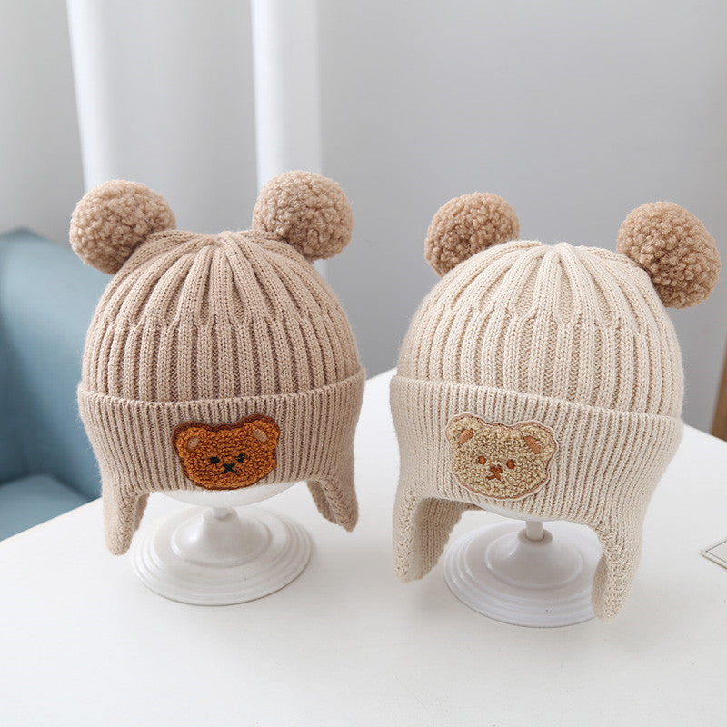 Knitted Bear Warm Cap