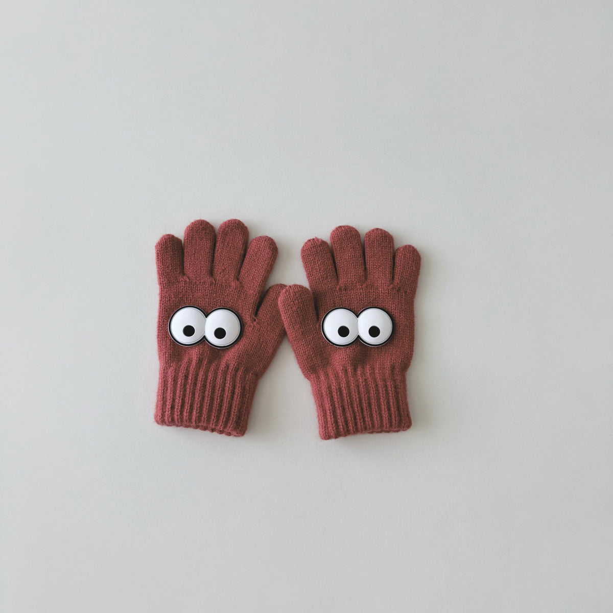 Warm Wool Knitted Five-finger Baby Gloves