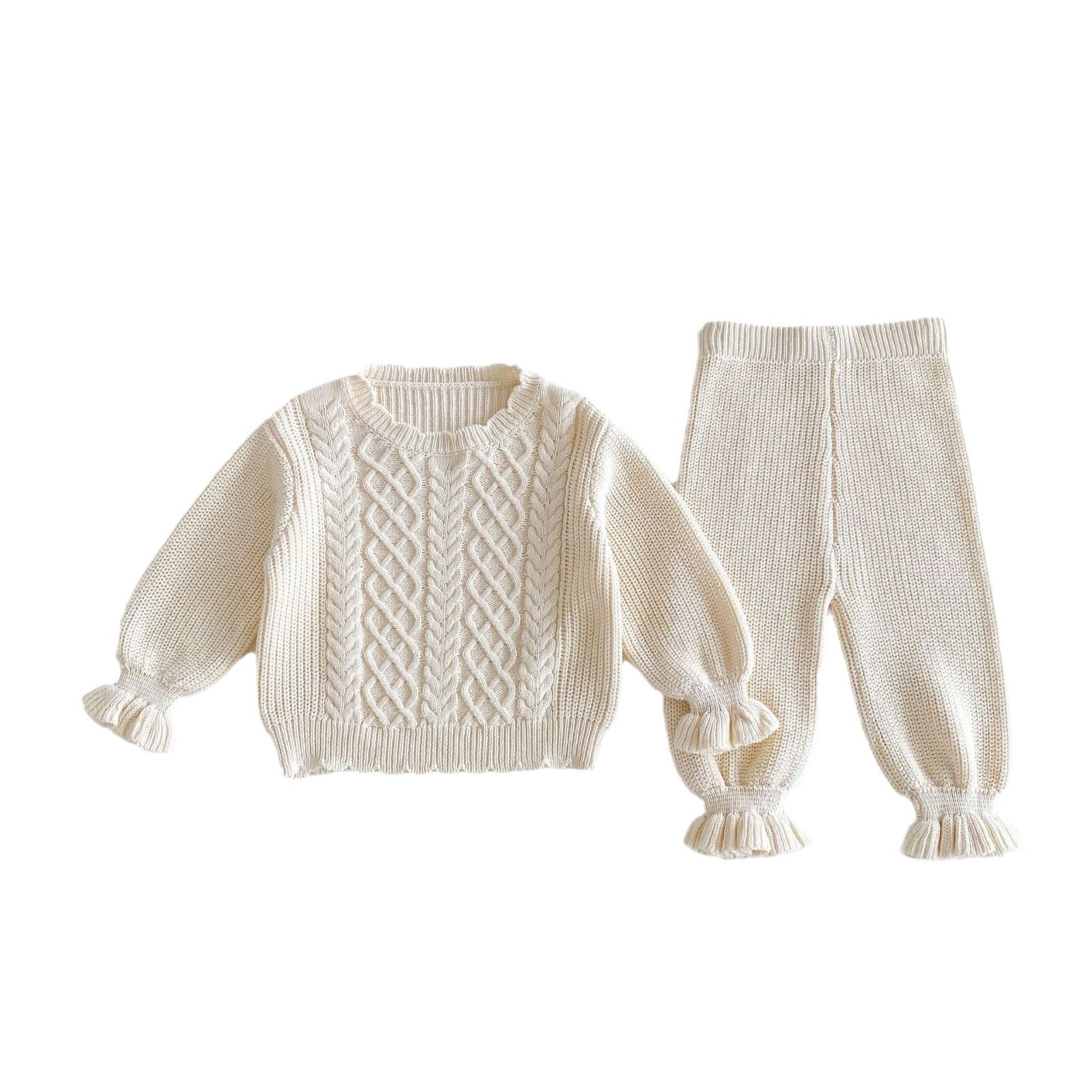 Wool Round Neck Top & Pants set