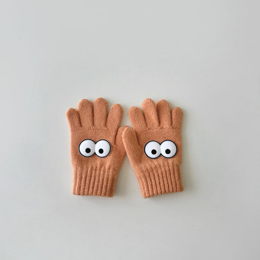 Warm Wool Knitted Five-finger Baby Gloves