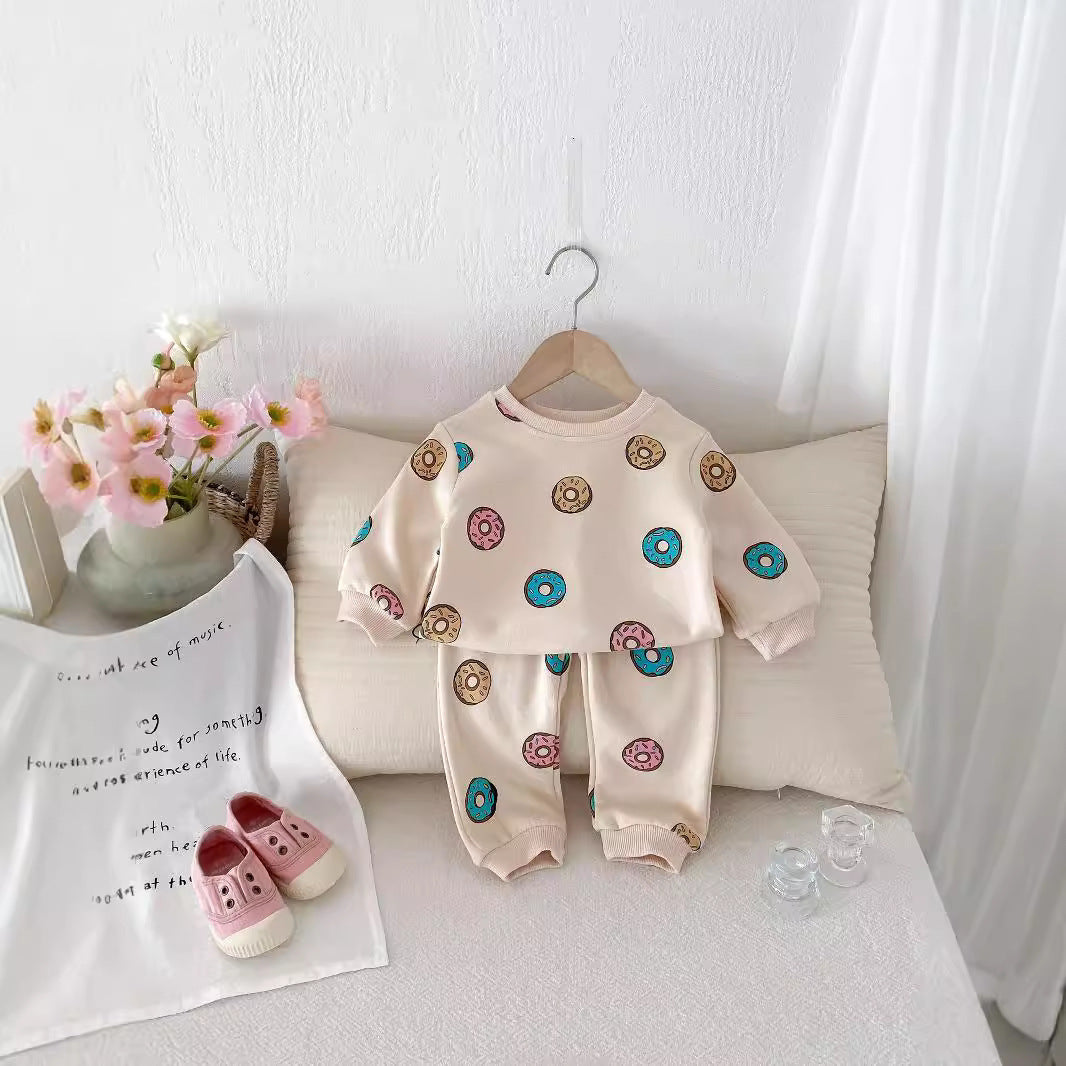 Donut Long Sleeve Pajamas Set