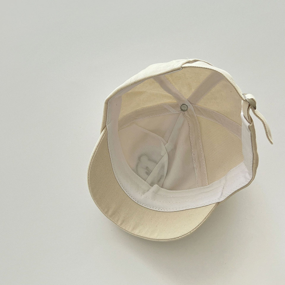 Inside view of cotton baby cap