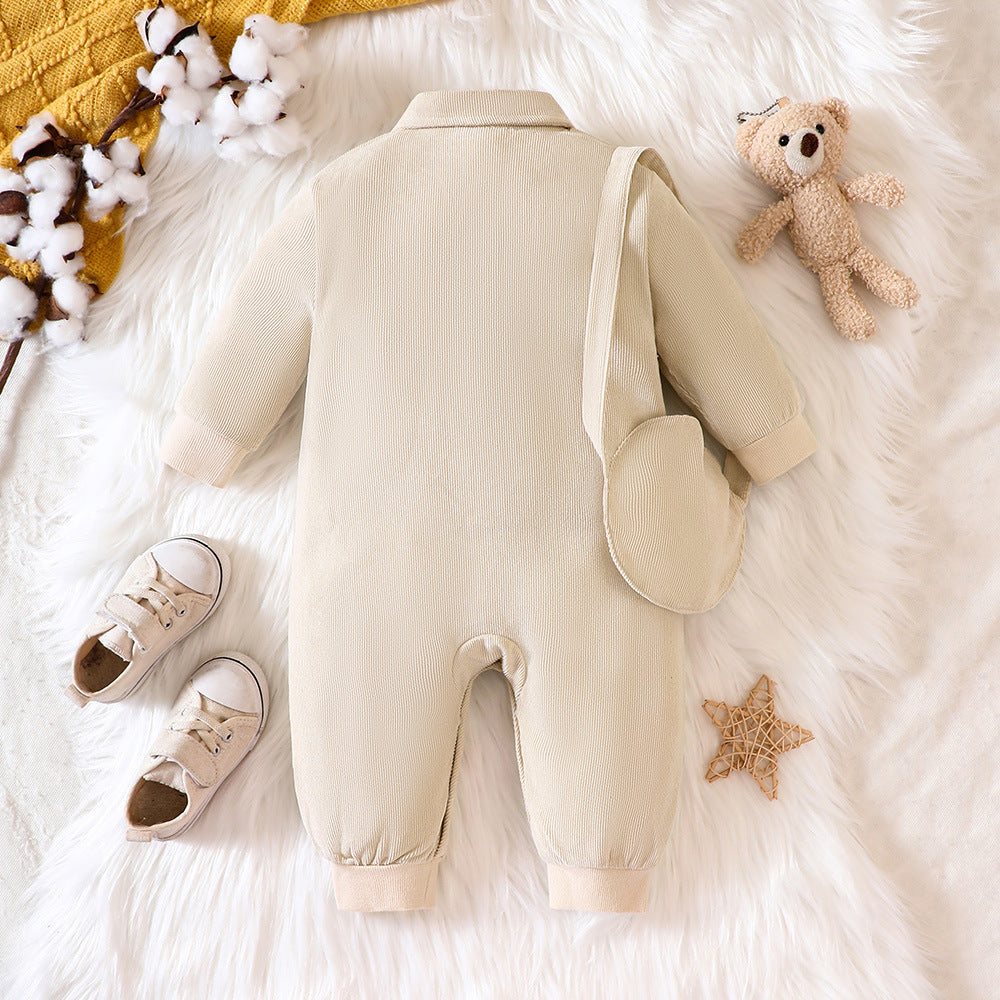 Waffle Bear Baby Jumpsuit