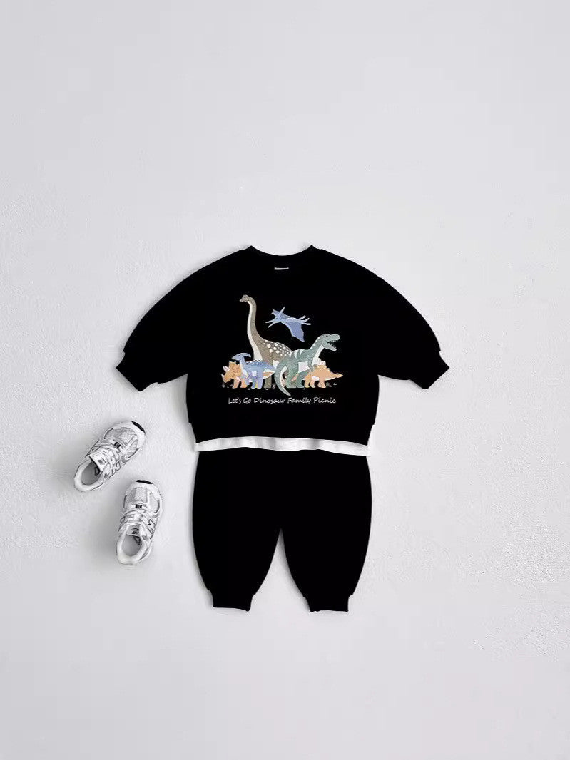 Sportswear Baby Long Johns Top Bottom Set Two-piece Suit