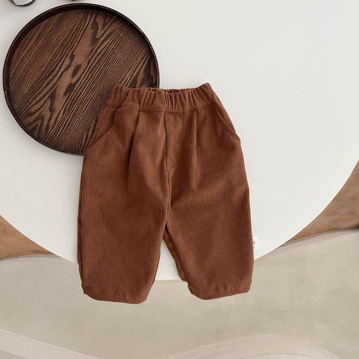 Coffee brown corduroy baby pants