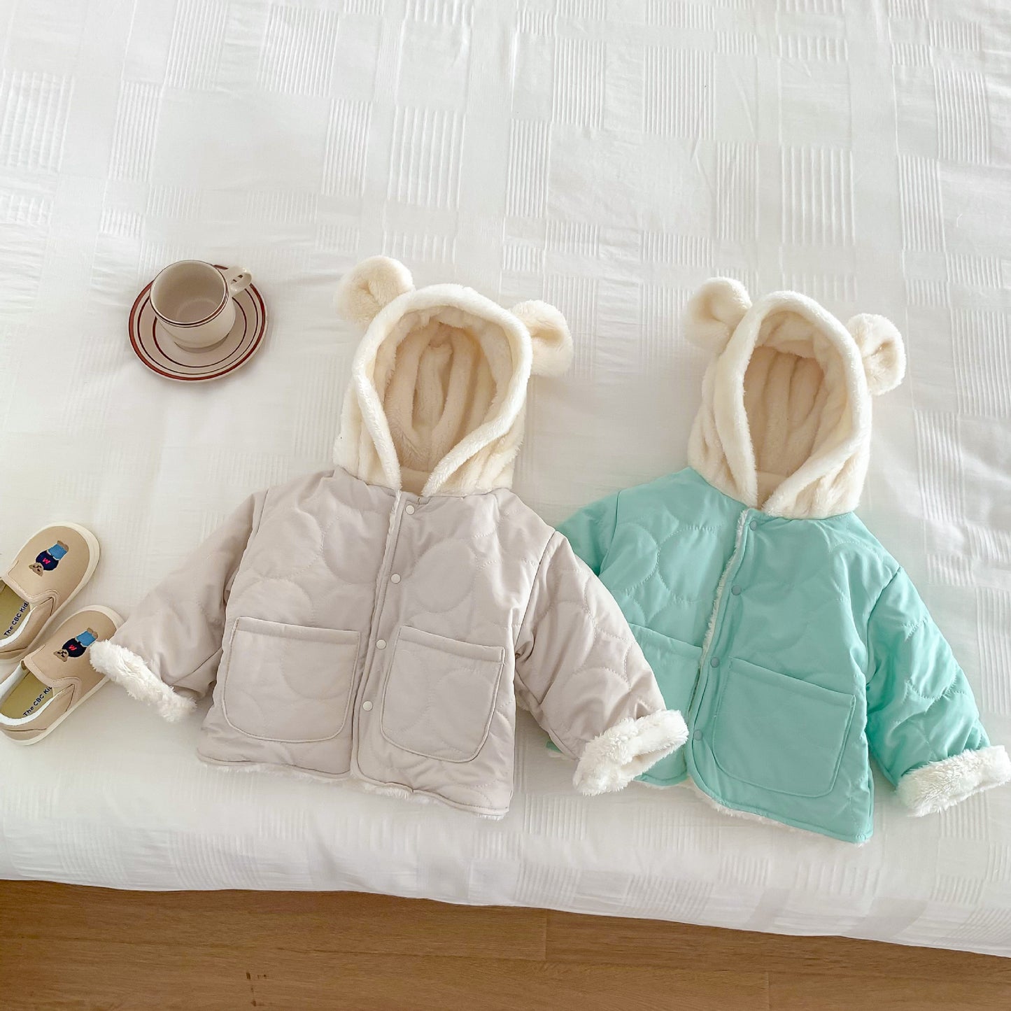 Fashionable Fleece-lined Quilted Baby Clothes