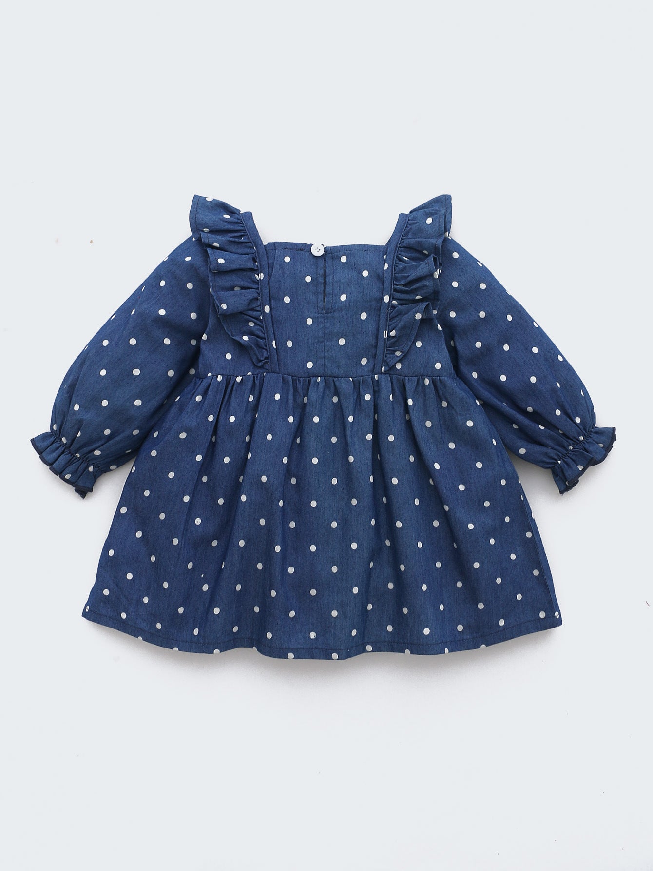 Little Polka Dot Blue Cute Fashionable Princess Dress