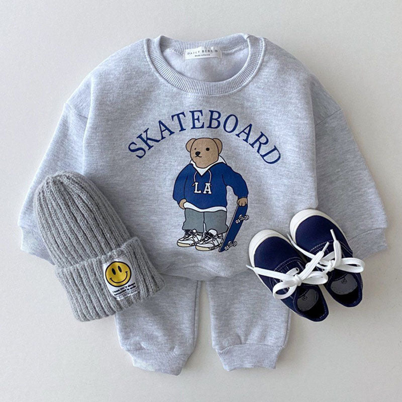 Skateboard Bear Casual Set