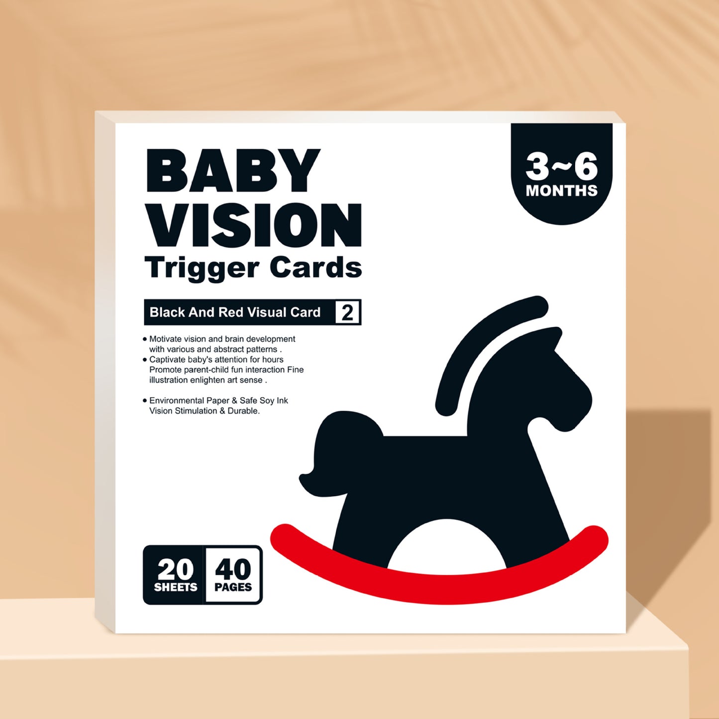 Black And White Card Baby Early Education Visual Stimulation Card