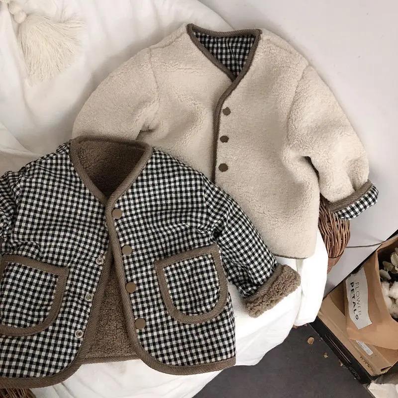 Reversible Fleece & Checkered Jacket