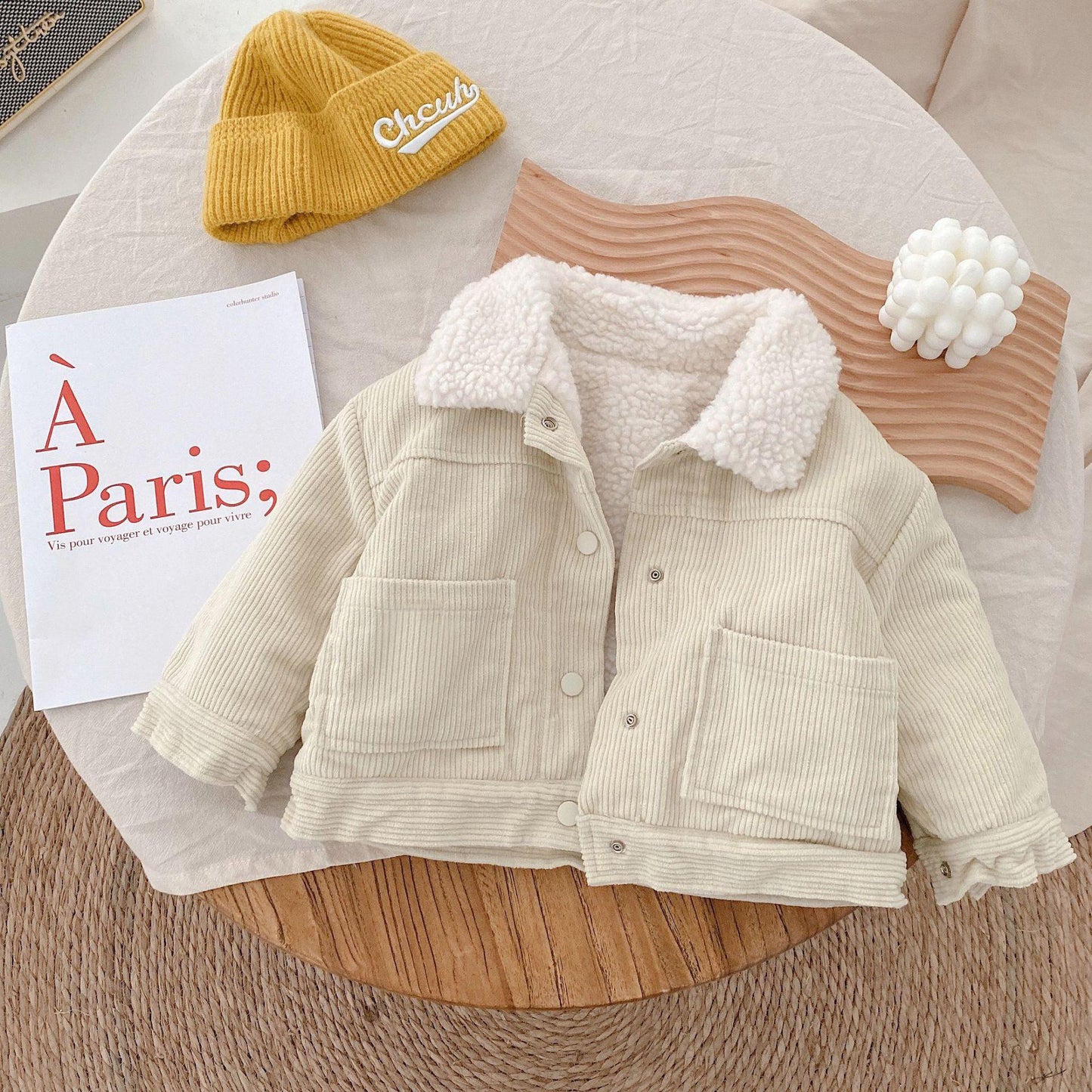 Winter Plush Corduroy Coat