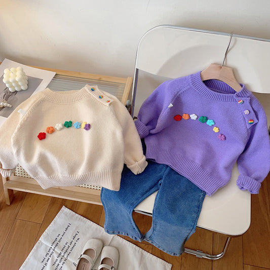 Knitted Rainbow Sweater