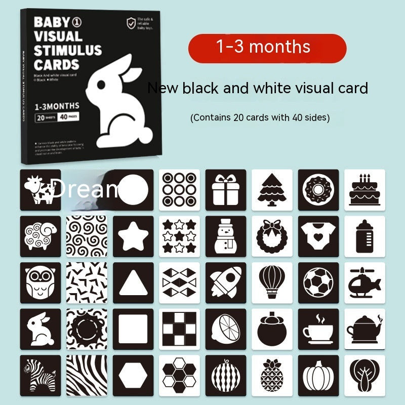 Black And White Card Baby Early Education Visual Stimulation Card