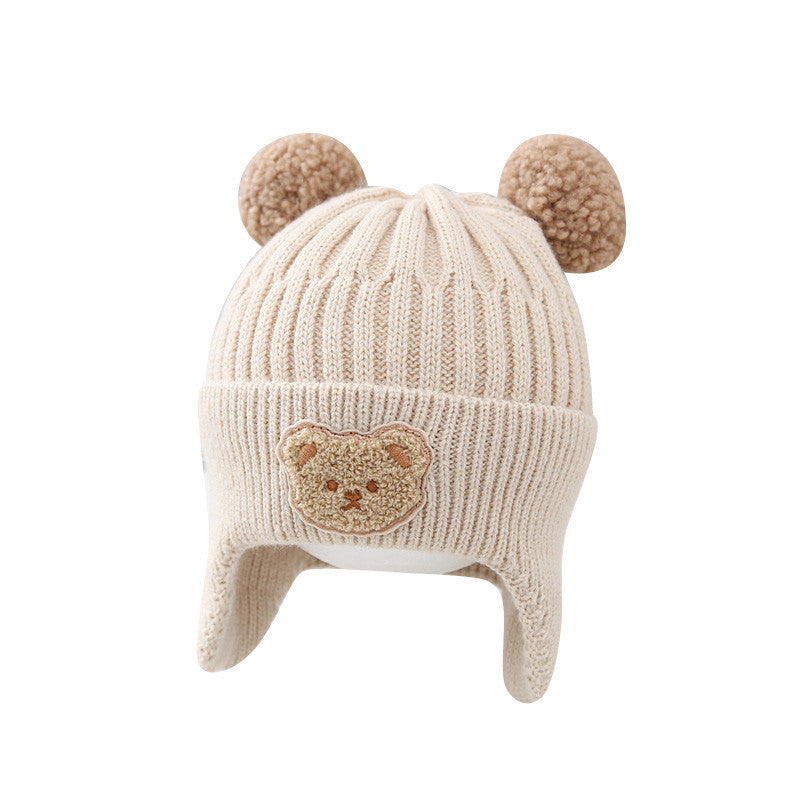 Knitted Bear Warm Cap