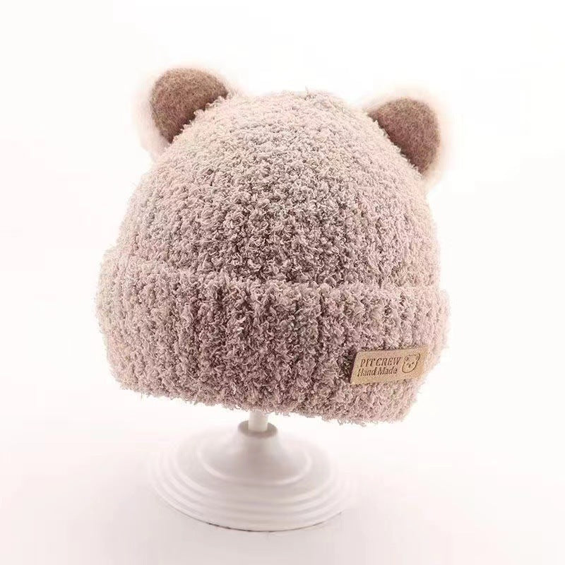 Bear Ears Knitted Plush Hat