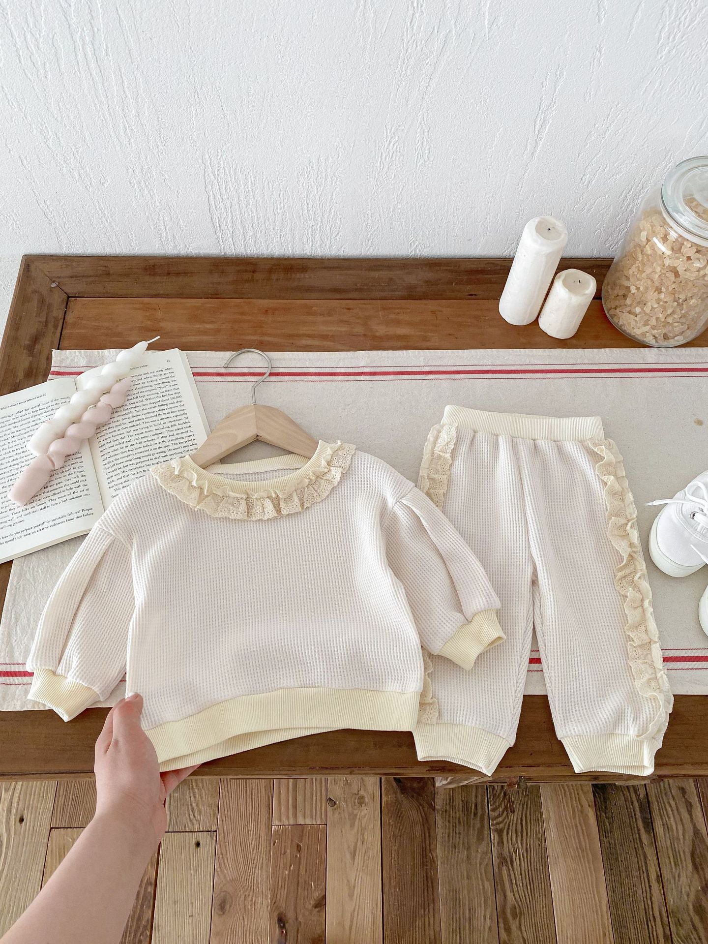 Fashionable Sweater Trousers Korean Style Baby Girl Casual Loose 2 Pieces Suit